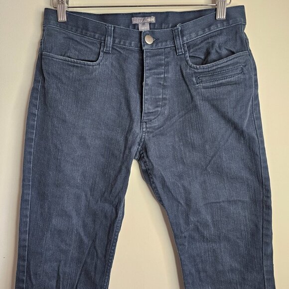 H&M Women's Straight Leg Blue Denim Button Pants, Size 31 - Picture 11 of 11